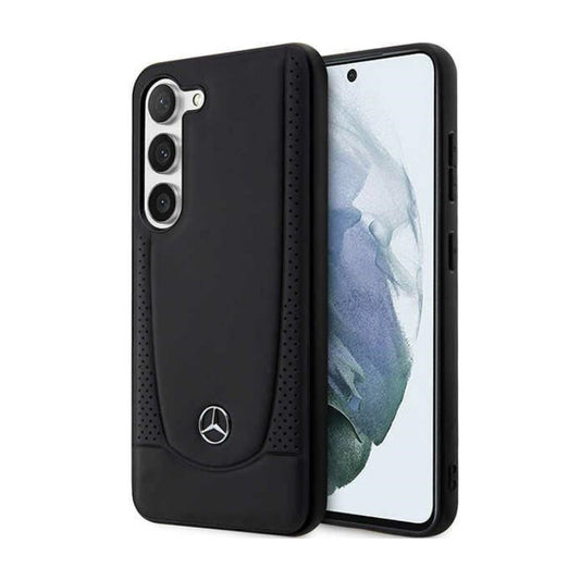 Mercedes Leather Urban Line – dėklas „Samsung Galaxy S23 FE“ (juodas)