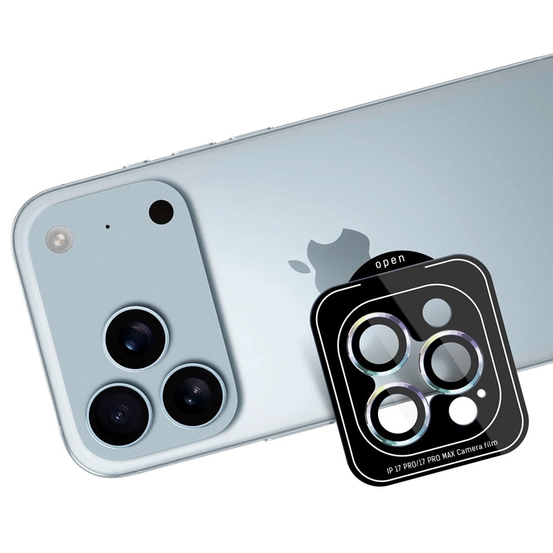 3mk Objektyvo apsauga Pro - Kameros objektyvo stiklas, skirtas iPhone 17 Pro / iPhone 17 Pro Max (Vaivorykštės spalvos)