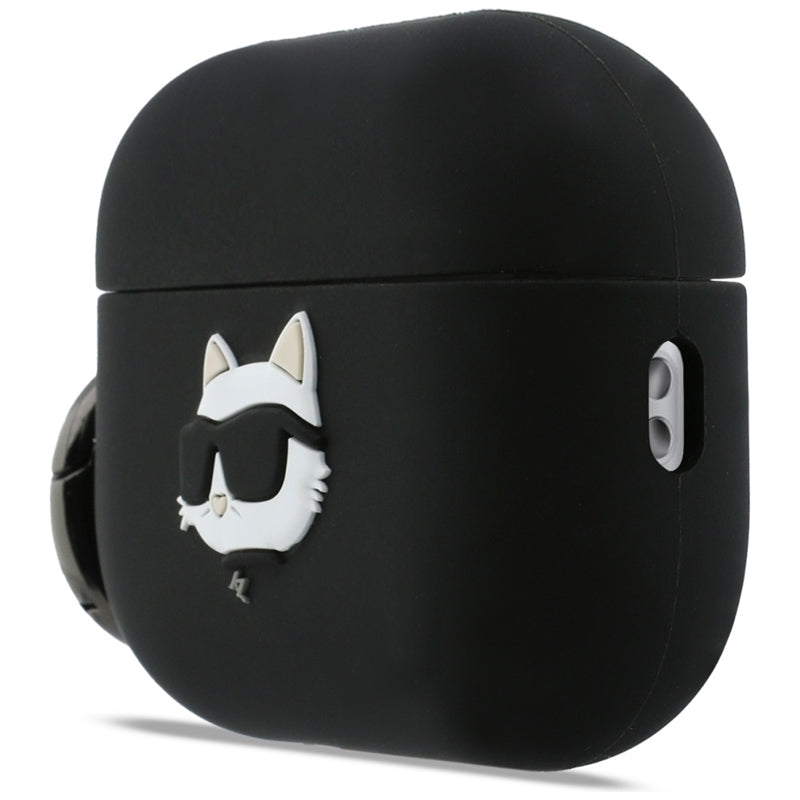 Karl Lagerfeld Silicone Choupette Head 3D - AirPods Pro 3 dėklas (juodas)