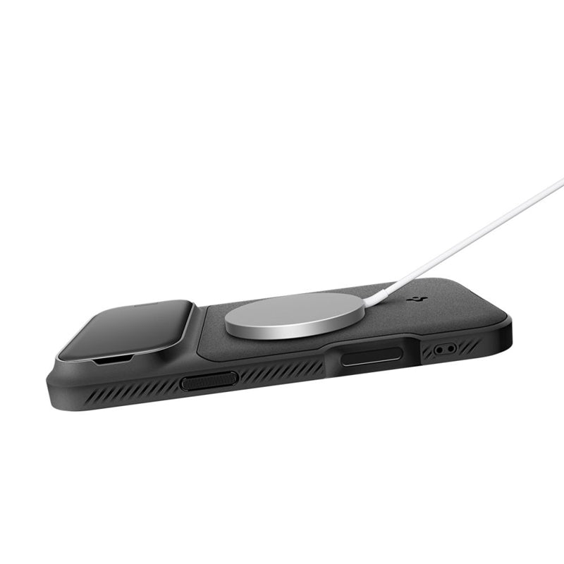 Spigen Optik Armor Mag MagSafe dėklas iPhone 17 Pro Max (Juodas)