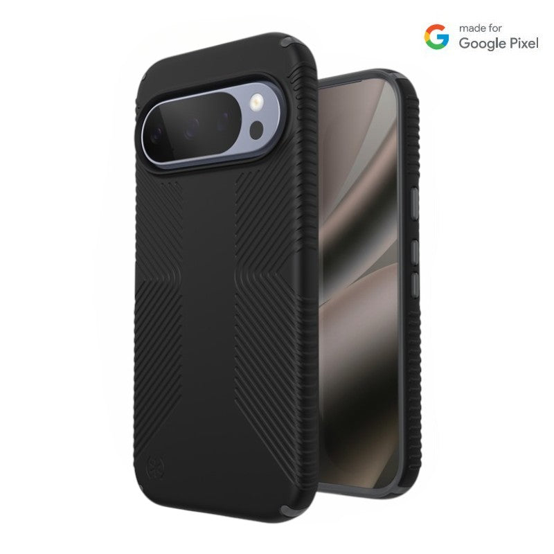 Speck Presidio2 Grip Magnet - Dėklas Google Pixel 10 / Google Pixel 10 Pro (Juoda/Skalūno pilka)