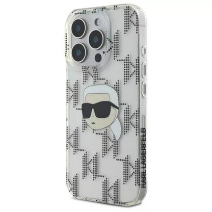 Karl Lagerfeld IML Karl Head Electroplated - dėklas iPhone 16 Pro Max (skaidrus)