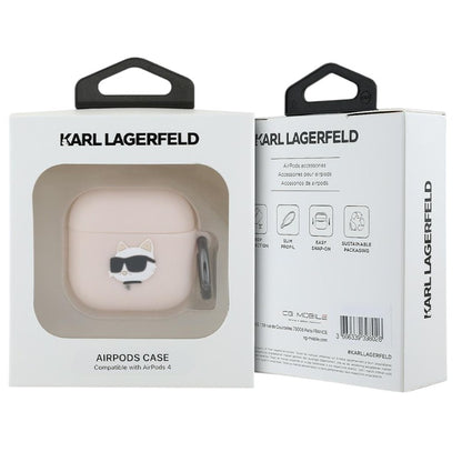 Karl Lagerfeld Silicone Choupette Head 3D - AirPods 4 dėklas (rožinis)