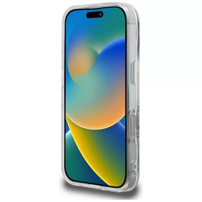 Karl Lagerfeld IML Multi K&C Head Pattern dėklas, skirtas iPhone 16 Pro (skaidrus)