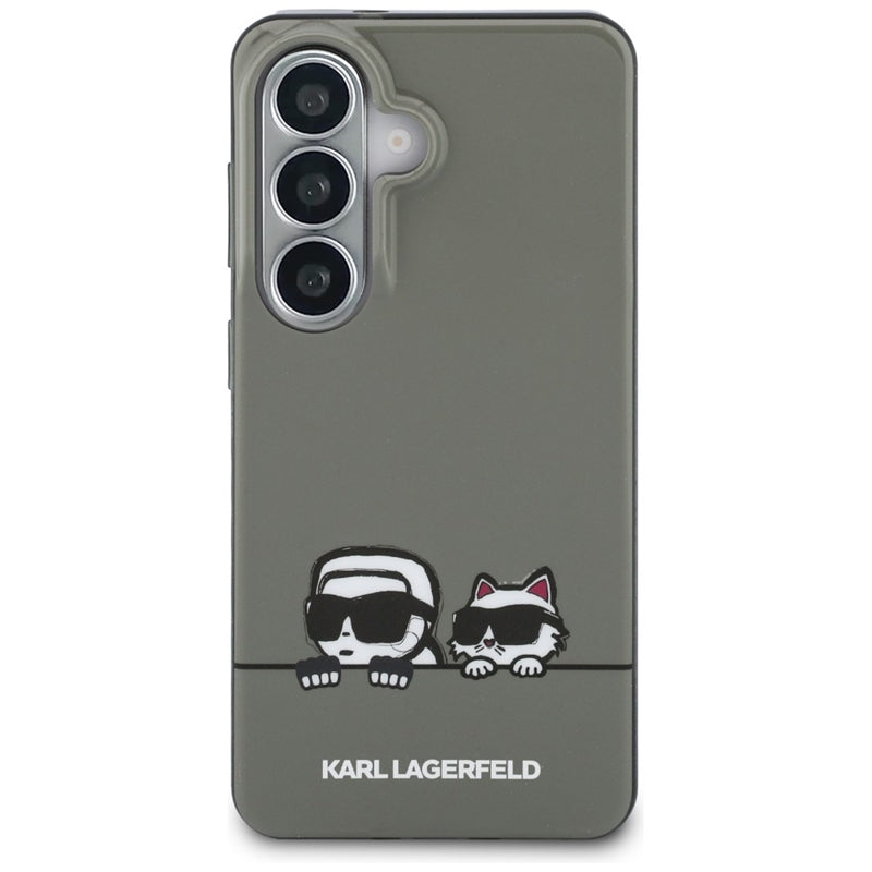 Karl Lagerfeld IML Peekaboo Karl & Choupette MagSafe dėklas - Samsung Galaxy S26 dėklas (juodas)