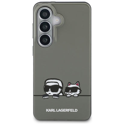 Karl Lagerfeld IML Peekaboo Karl & Choupette MagSafe dėklas - Samsung Galaxy S26 dėklas (juodas)