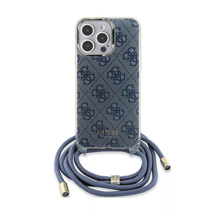 Guess Crossbody Cord 4G Print - iPhone 15 Pro Max dėklas (mėlynas)