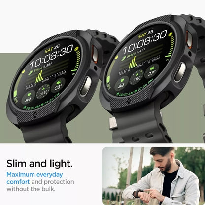 Spigen Liquid Air – Dėklas, skirtas Samsung Galaxy Watch 8 40 mm (Matinė juoda)