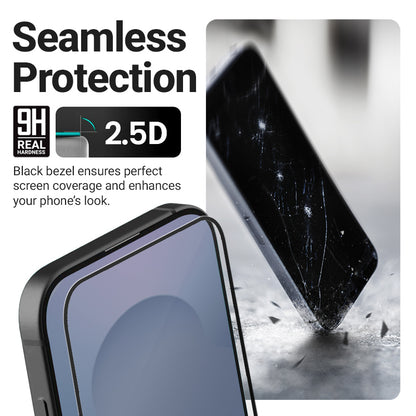 Crong 3D Armour Glass Lite - Visi klijai grūdintas stiklas, skirtas "Google Pixel 9 Pro XL / 10 Pro XL"