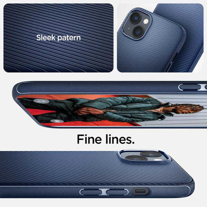 Spigen Mag Armor - dėklas, skirtas „iPhone 14 Plus“ (tamsiai mėlyna)