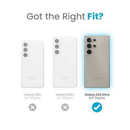 Speck Presidio Lux Glitter - „Samsung Galaxy S24 Ultra“ dėklas (skaidrus / aukso blizgučiai)