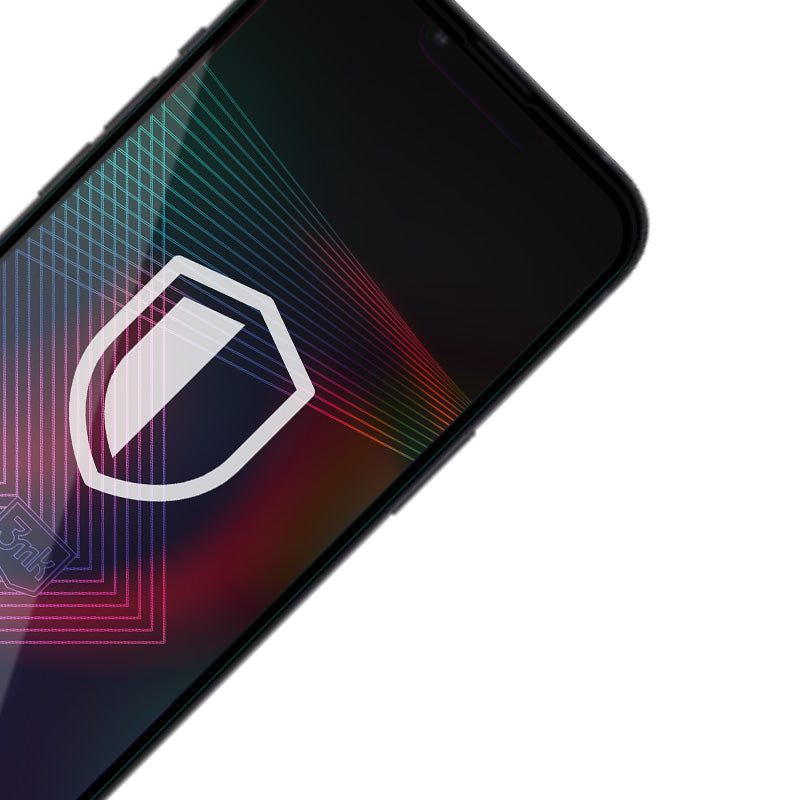 3mk HardGlass Max Lite - grūdintas stiklas, skirtas iPhone 14 / iPhone 13 / iPhone 13 Pro (juoda)