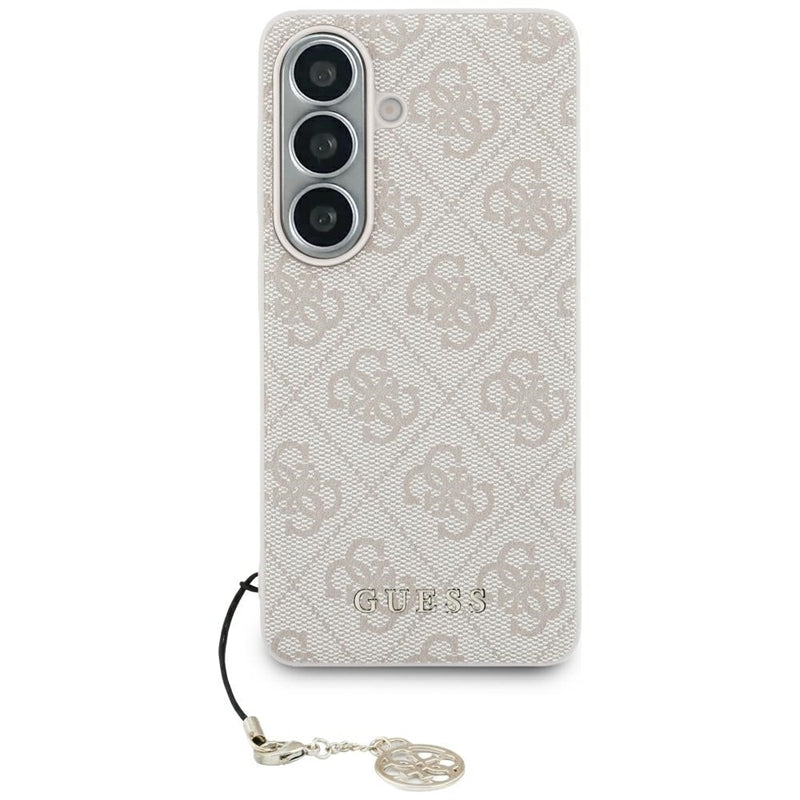 Guess 4G Classic Logo Charm MagSafe - Samsung Galaxy S26 dėklas (Rožinė)