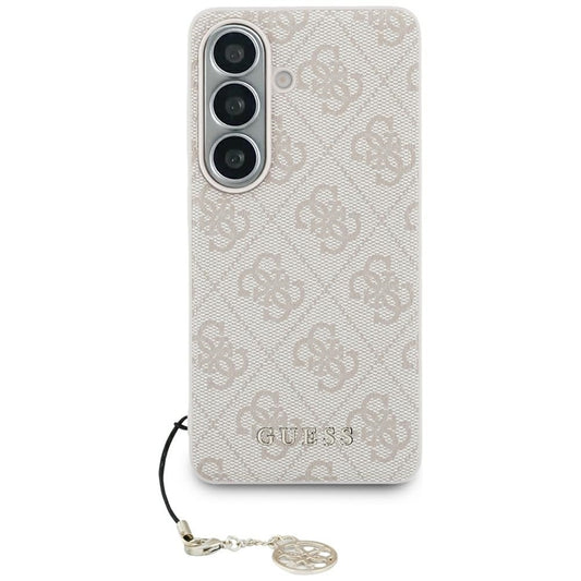 Guess 4G Classic Logo Charm MagSafe - Samsung Galaxy S26 dėklas (Rožinė)
