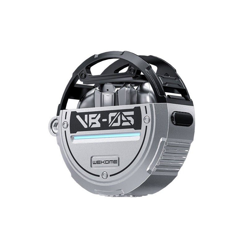 WEKOME VB05 Vanguard Series – „Bluetooth V5.3 TWS“ belaidės ausinės su įkrovimo dėklu (pilkos)
