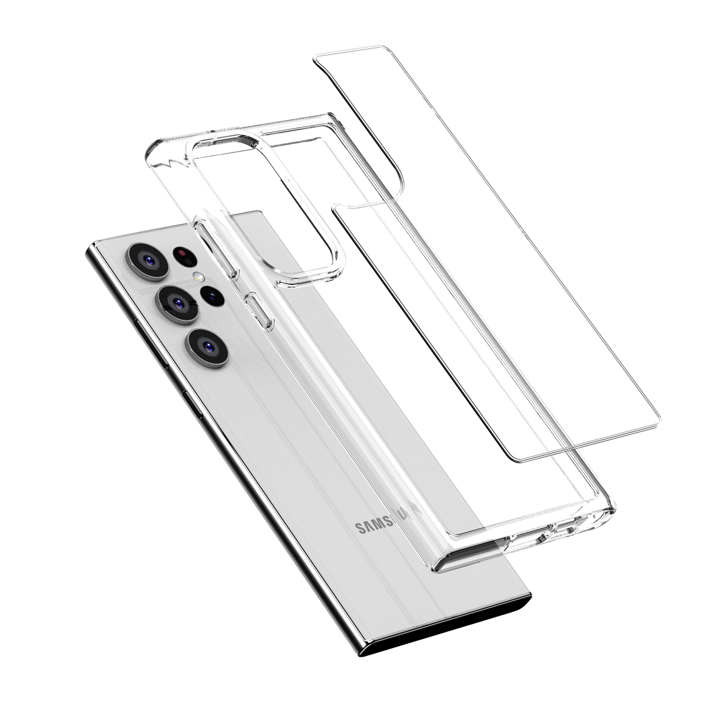 Crong Crystal Shield Cover - apsauginis dėklas, skirtas Samsung Galaxy S23 Ultra (skaidrus)