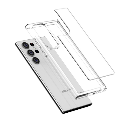 Crong Crystal Shield Cover - apsauginis dėklas, skirtas Samsung Galaxy S23 Ultra (skaidrus)