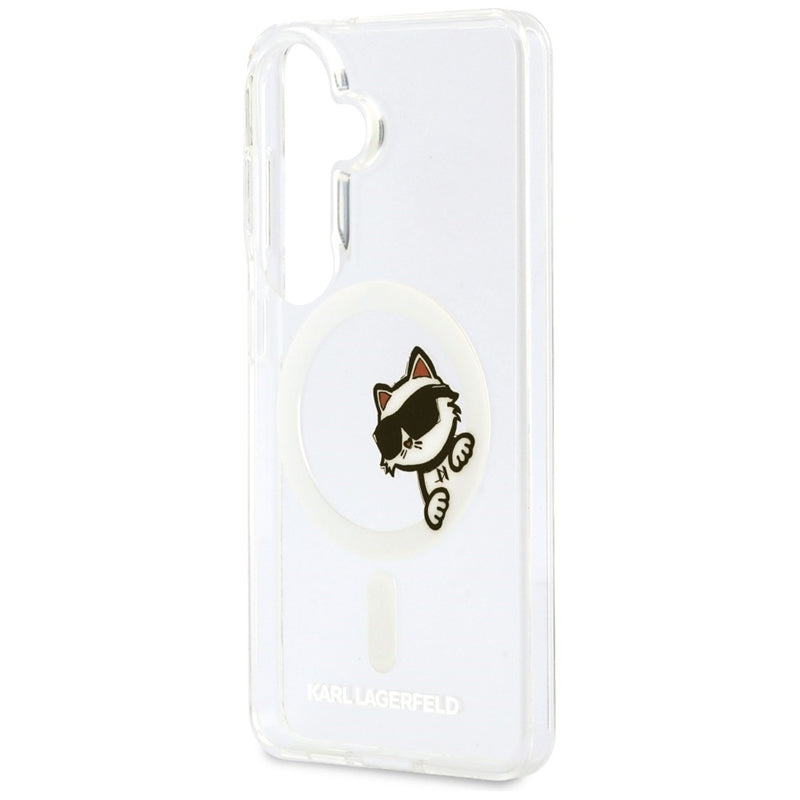 Karl Lagerfeld IML Peekaboo Choupette MagSafe dėklas - Samsung Galaxy S26 dėklas (Skaidrus)