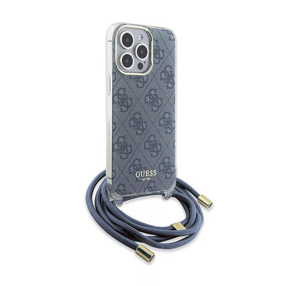 Guess Crossbody Cord 4G Print - iPhone 15 Pro Max dėklas (mėlynas)