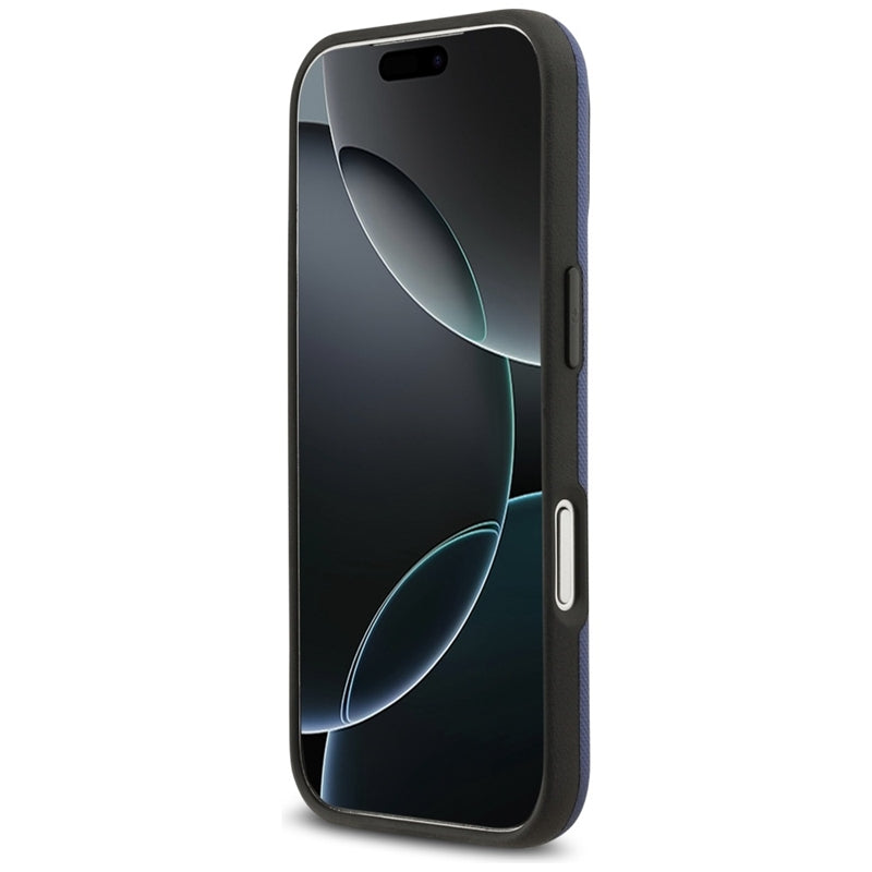 BMW M FW Metal Logo MagSafe dėklas iPhone 17 Pro Max (tamsiai mėlynas)
