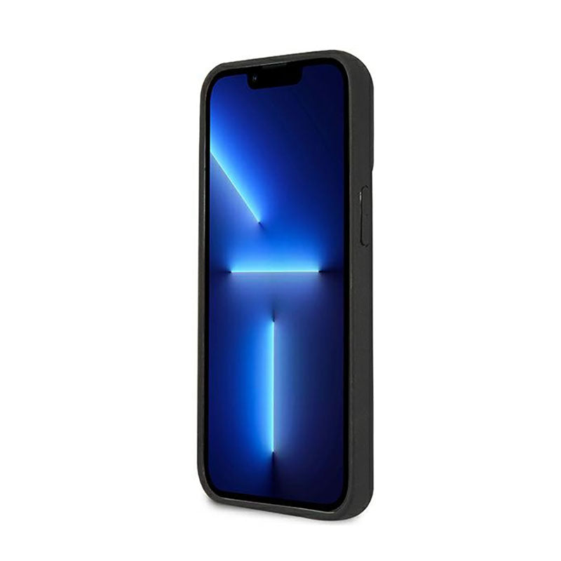 Karl Lagerfeld 3D guminės Karlo galvos dėklas, skirtas iPhone 13 Pro (Juodas)