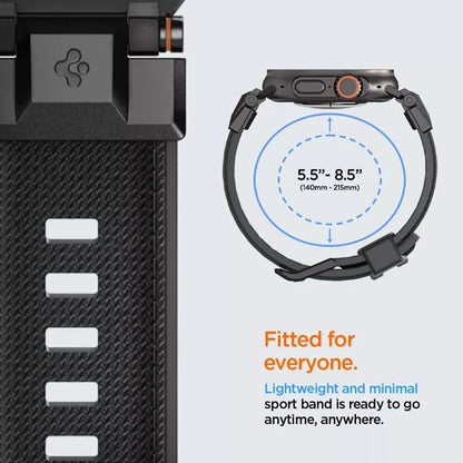 Spigen DuraPro Armor – juosta, skirta „Apple Watch 44/45/46/49 mm“ (juodas leidimas)