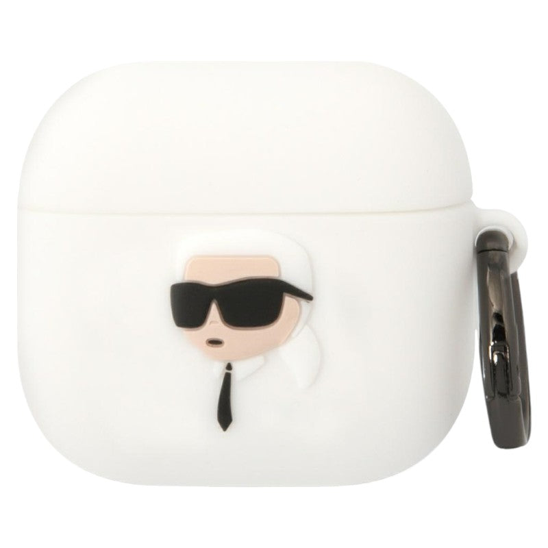 Karl Lagerfeld 3D silikoninis NFT – „AirPods 4“ dėklas (baltas)