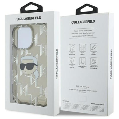 Karl Lagerfeld IML Karl Head Electroplated – dėklas iPhone 16 Pro (juodas)