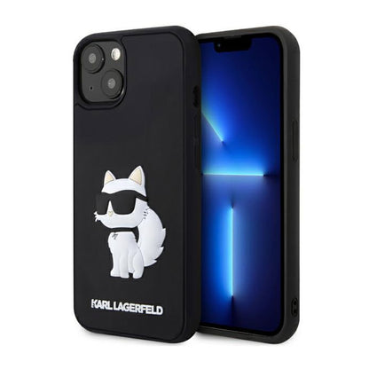 Karl Lagerfeld 3D guminis NFT Choupette - dėklas skirtas iPhone 14 (juodas)