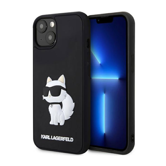 Karl Lagerfeld 3D guminis NFT Choupette - dėklas skirtas iPhone 14 (juodas)