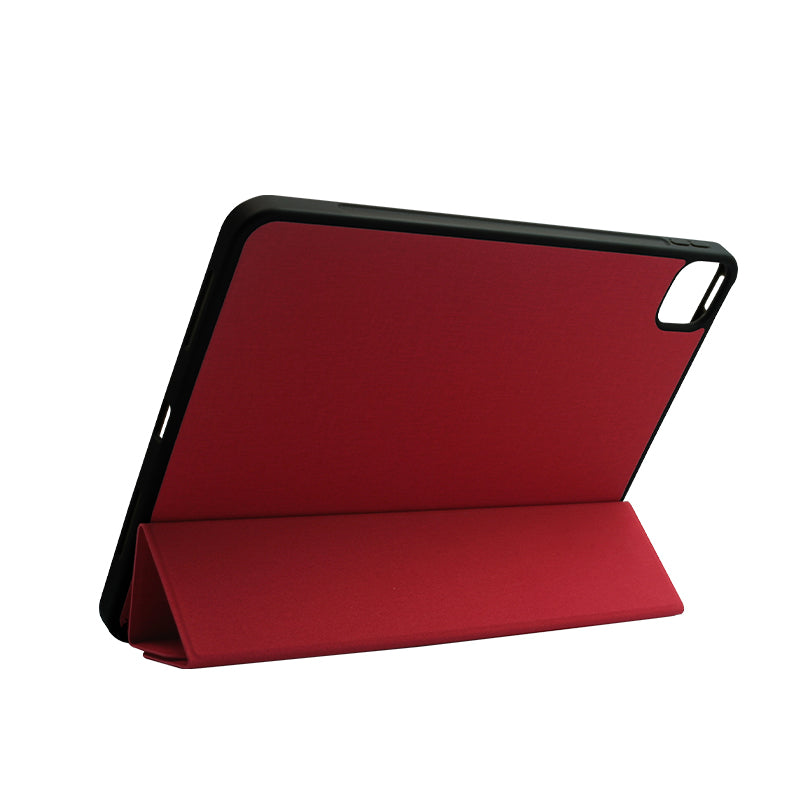 Crong FlexFolio – dėklas iPad Air 11” (2026-2024) / iPad Air 10.9” (5-osios-4-osios kartos) / iPad Pro 11" (2022-2021) su Apple Pencil (Raudonas)
