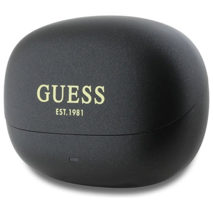 Guess Capsule Printed Logo – „Bluetooth“ TWS ANC ir ENC ausinės su įkrovimo dėklu (juodos)