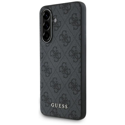 Guess 4G Metal Gold Logo - dėklas, skirtas „Samsung Galaxy A56 5G“ (juodas)