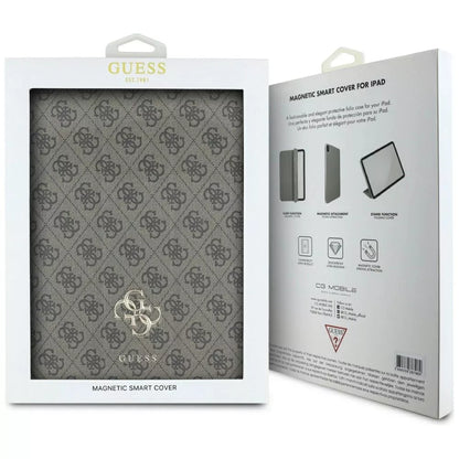Guess Magnetic 4G Big Logo – dėklas, skirtas iPad Air 13" M3 (2025) / iPad Air 13" M2 (2024) (rudos spalvos)
