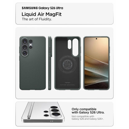 Spigen Liquid Air Mag dėklas MagSafe – Samsung Galaxy S26 Ultra (Abyss Green)