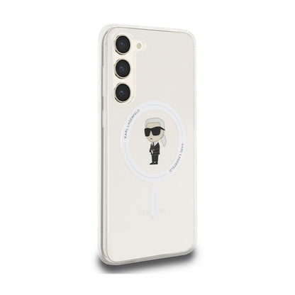 Karl Lagerfeld IML Ikonik MagSafe – dėklas, skirtas Samsung Galaxy S23+ (permatomas)