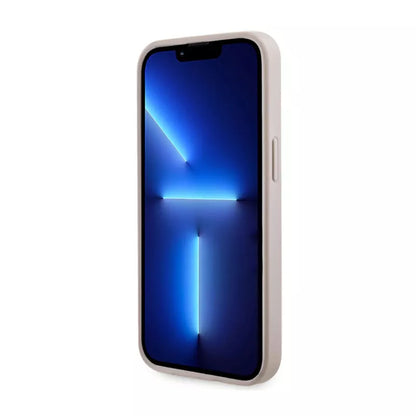 Guess 4G Printed Stripes MagSafe dėklas, skirtas iPhone 13 Pro Max (Rožinis)