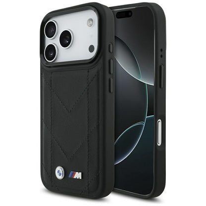 BMW M Dygštuotas logotipas MagSafe - iPhone 17 Pro dėklas (juodas)