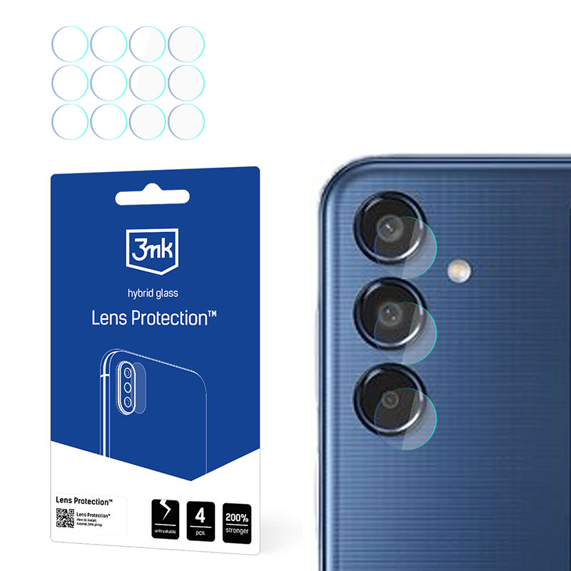 3mk Objektyvo apsauga - "Samsung Galaxy M35" fotoaparato objektyvo stiklas (4 rinkiniai)