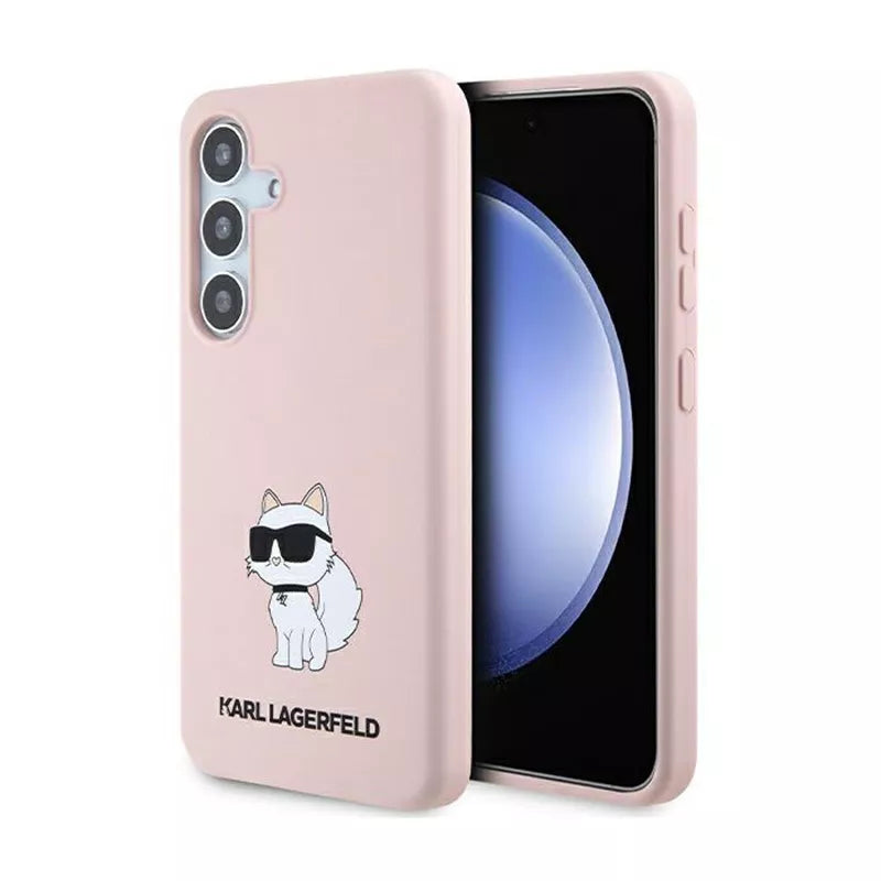 Karl Lagerfeld Silicone Choupette - Samsung Galaxy S24+ dėklas (rožinis)