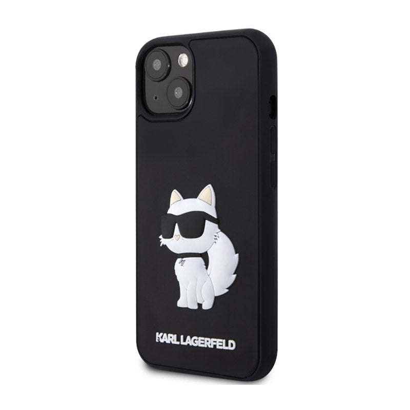 Karl Lagerfeld 3D guminis NFT Choupette - dėklas skirtas iPhone 14 (juodas)