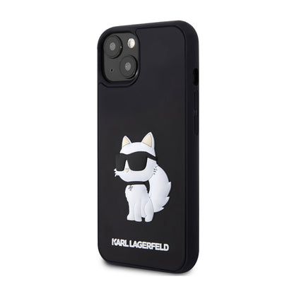 Karl Lagerfeld 3D guminis NFT Choupette - dėklas skirtas iPhone 14 (juodas)