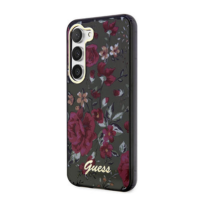 Guess Flower Collection - Dėklas, skirtas Samsung Galaxy S23+ (Chaki)