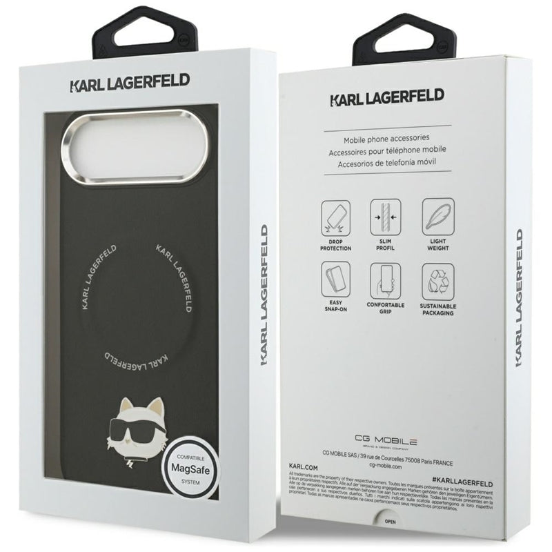 Karl Lagerfeld Choupette Smeigtukas MagSafe - Dėklas iPhone Air (juodas)