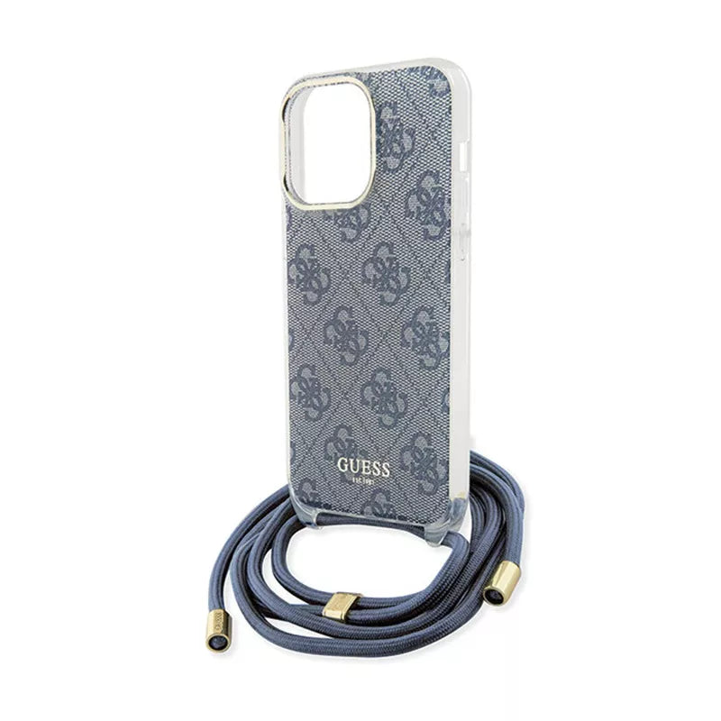 Guess Crossbody Cord 4G Print - iPhone 15 Pro Max dėklas (mėlynas)