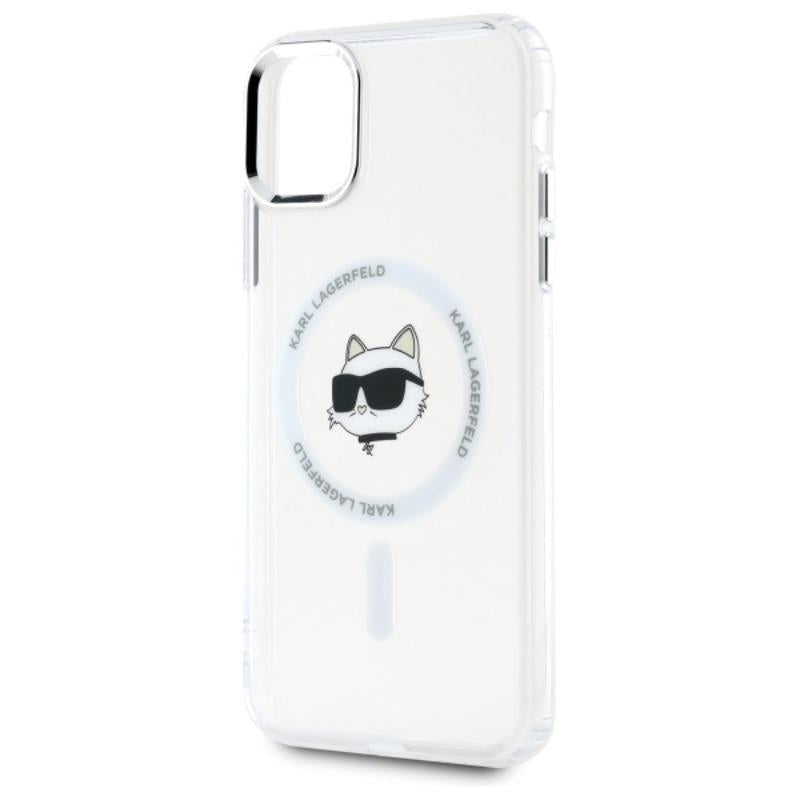 Karl Lagerfeld IML Metal Choupette Head MagSafe – dėklas, skirtas iPhone 11 (baltas)