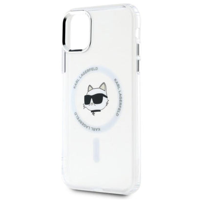 Karl Lagerfeld IML Metal Choupette Head MagSafe – dėklas, skirtas iPhone 11 (baltas)