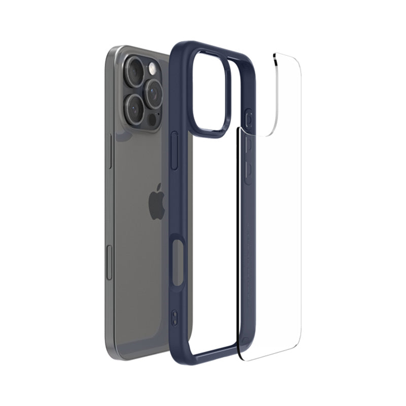 Spigen Ultra Hybrid – dėklas „iPhone 16 Pro Max“ (tamsiai mėlynas)