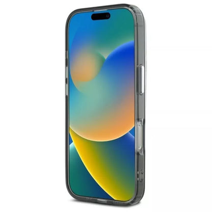 Karl Lagerfeld IML Monogram Karl & Choupette Head MagSafe - dėklas, skirtas iPhone 16 Pro Max (juodas)