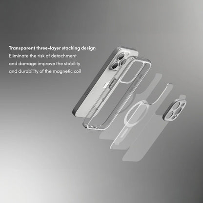 Moshi iGlaze MagSafe dėklas iPhone 16 Pro Max (Luna Sidabrinė)